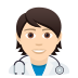 🧑🏻‍⚕️ health worker: light skin tone display on JoyPixels